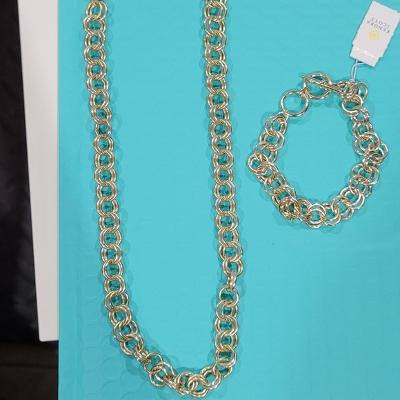 NWT Kendra Scott Double Link Necklace & Bracelet - Picture 7 of 7